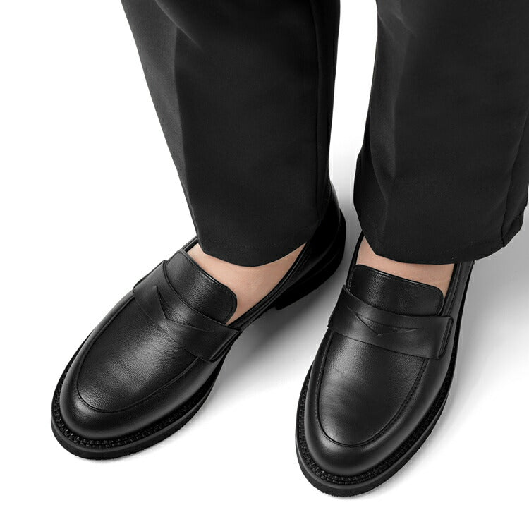 ファビオルスコーニ fabio rusconi ローファー 厚底 RC4965 MADRID NERO レザー ブラック レディース コインローファー 厚底ソール NAPPA レザーシューズ シンプル 本革 柔らかい 疲れない 歩きやすい 厚底ローファー レディース靴 イタリア