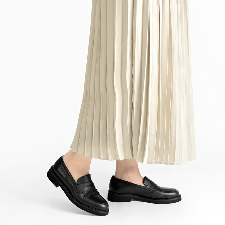 ファビオルスコーニ fabio rusconi ローファー 厚底 RC4965 MADRID NERO レザー ブラック レディース コインローファー 厚底ソール NAPPA レザーシューズ シンプル 本革 柔らかい 疲れない 歩きやすい 厚底ローファー レディース靴 イタリア