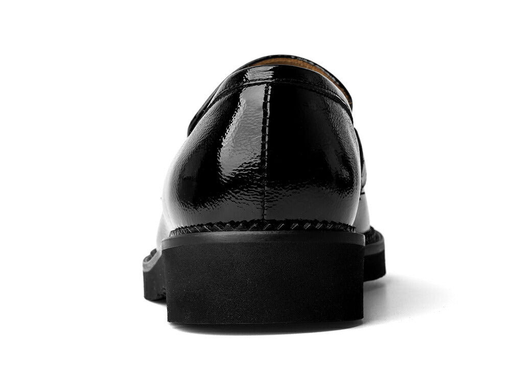 ファビオルスコーニ fabio rusconi ローファー 厚底 RC4965 NAPLAK FAEDA NERO エナメル シボ革 レザー ブラック レディース コインローファー 厚底ソール NAPPA レザーシューズ シンプル 本革 柔らかい 疲れない 歩きやすい 厚底ローファー レディース靴 イタリア