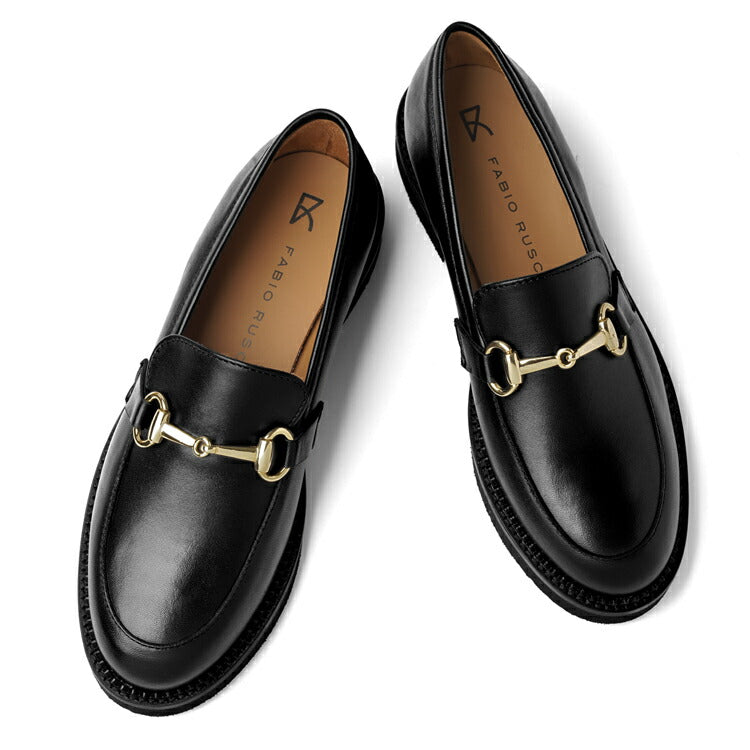 ファビオルスコーニ fabio rusconi ビットローファー 厚底 RC5127 MADRID NERO レザー ブラック レディース ローファー 厚底ソール NAPPA レザーシューズ シンプル 本革 柔らかい 疲れない 歩きやすい 厚底ローファー レディース靴 イタリア