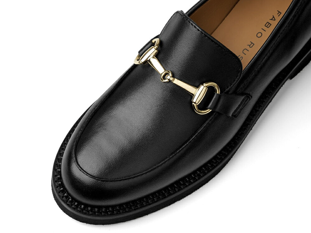 ファビオルスコーニ fabio rusconi ビットローファー 厚底 RC5127 MADRID NERO レザー ブラック レディース ローファー 厚底ソール NAPPA レザーシューズ シンプル 本革 柔らかい 疲れない 歩きやすい 厚底ローファー レディース靴 イタリア