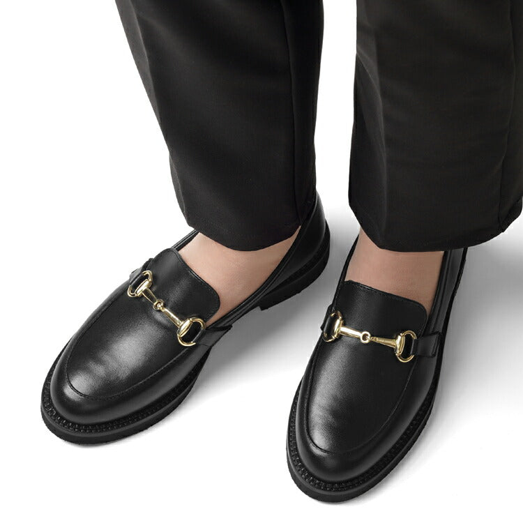 ファビオルスコーニ fabio rusconi ビットローファー 厚底 RC5127 MADRID NERO レザー ブラック レディース ローファー 厚底ソール NAPPA レザーシューズ シンプル 本革 柔らかい 疲れない 歩きやすい 厚底ローファー レディース靴 イタリア