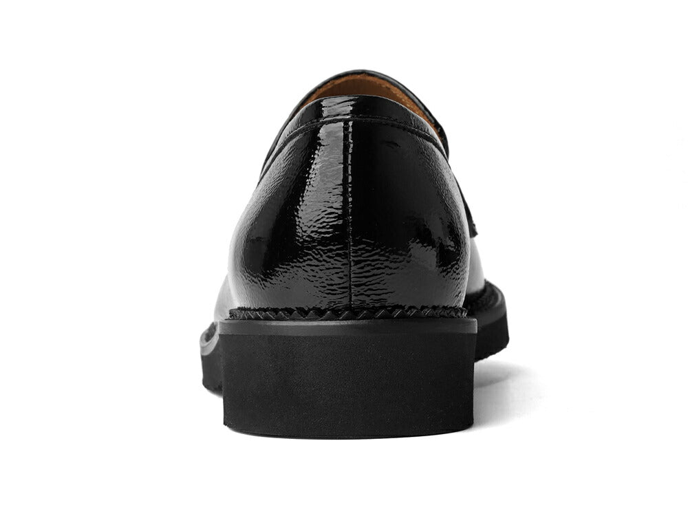 ファビオルスコーニ fabio rusconi ビットローファー 厚底 RC5127 NAPLAK FAEDA NERO エナメル シボ革 レザー ブラック レディース ローファー 厚底ソール NAPPA レザーシューズ シンプル 本革 柔らかい 疲れない 歩きやすい 厚底ローファー レディース靴 イタリア