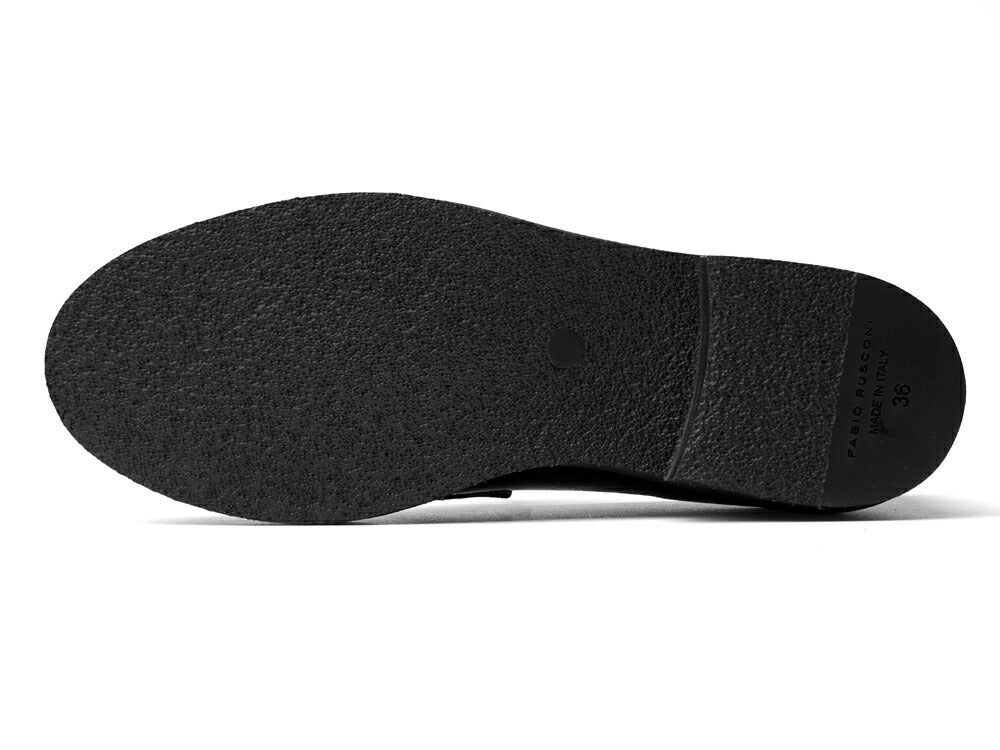 ファビオルスコーニ fabio rusconi ビットローファー 厚底 RC5127 NAPLAK FAEDA NERO エナメル シボ革 レザー ブラック レディース ローファー 厚底ソール NAPPA レザーシューズ シンプル 本革 柔らかい 疲れない 歩きやすい 厚底ローファー レディース靴 イタリア