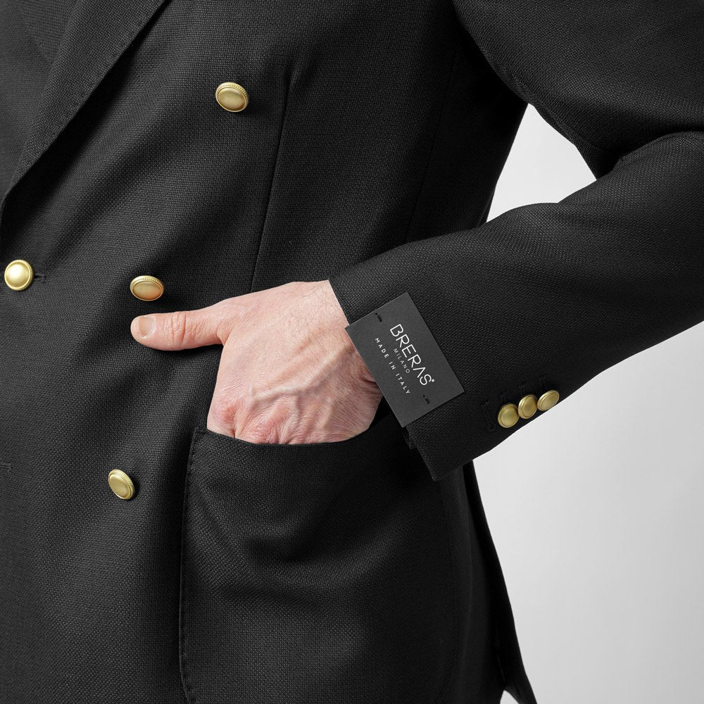 ブレラス BRERAS ジャケット ダブルブレスト ネイビー FIRENZETG010 25SS 25春夏 ダブル テーラードジャケット ホップサック ウール メンズ ビジネス ブランド 6ボタン サイドベンツ カノニコ 高級 クラシコ イタリア