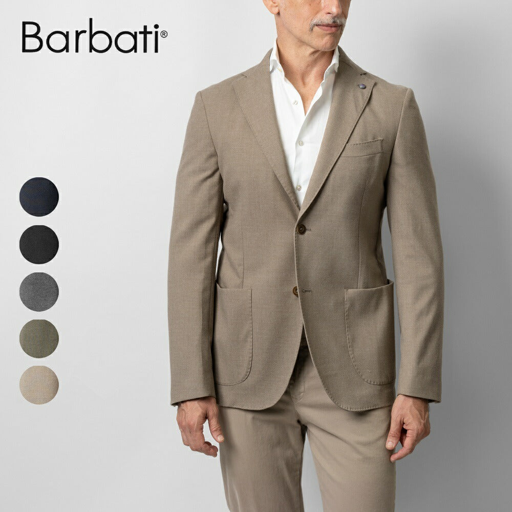 バルバッティ BARBATI テーラードジャケット G-NIK-224642 24秋冬 メンズ ジャケット シングルジャケット ストレッチ ビジネス シンプル カジュアル イタリア ブランド スリム 春 秋 冬 開き見せ ノッチドラペル インポート