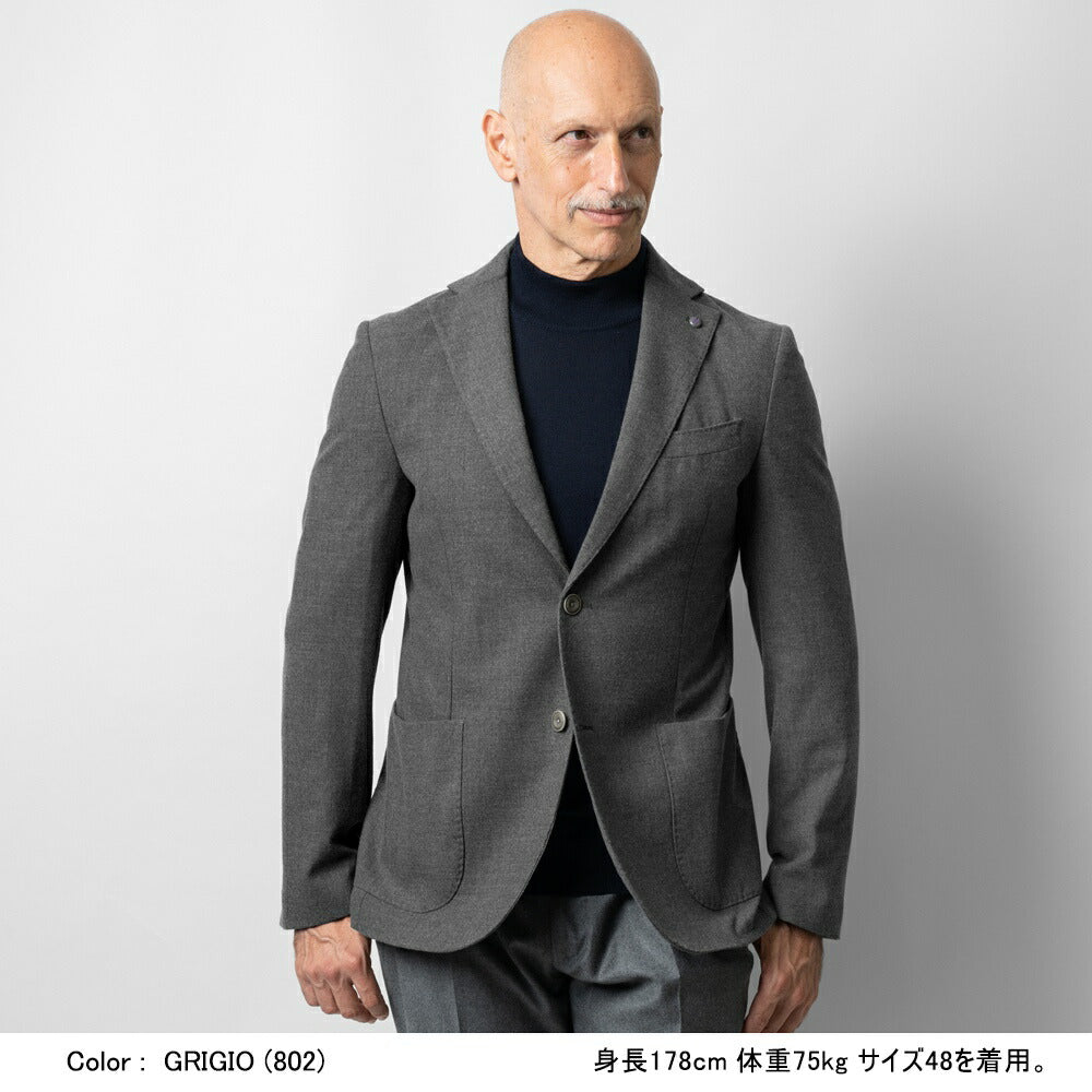 バルバッティ BARBATI テーラードジャケット G-NIK-224642 24秋冬 メンズ ジャケット シングルジャケット ストレッチ ビジネス シンプル カジュアル イタリア ブランド スリム 春 秋 冬 開き見せ ノッチドラペル インポート