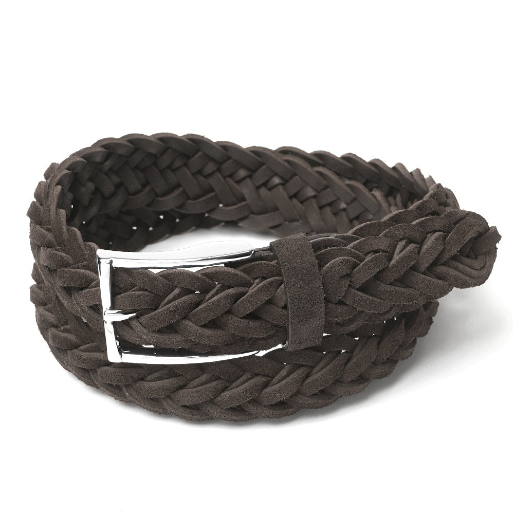 サドラーズ Saddler's スエードメッシュベルト 【3.0cm幅】 G256 ブラック ダークブラウン【メンズ ベルト ビジネス イタリア】