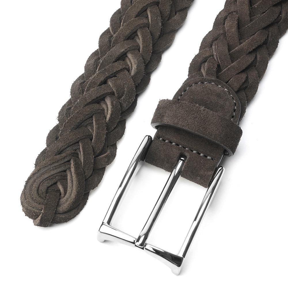 サドラーズ Saddler's スエードメッシュベルト 【3.0cm幅】 G256 ブラック ダークブラウン【メンズ ベルト ビジネス イタリア】