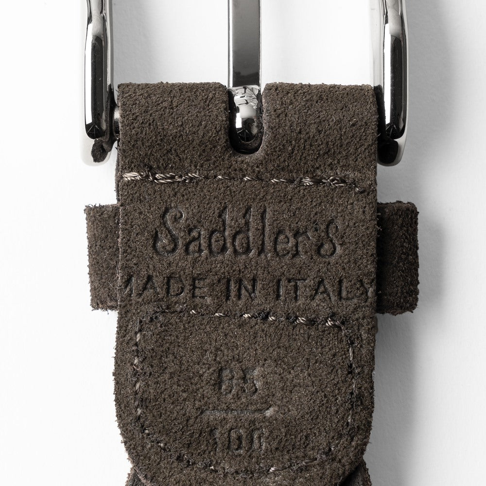 サドラーズ Saddler's スエードメッシュベルト 【3.0cm幅】 G256 ブラック ダークブラウン【メンズ ベルト ビジネス イタリア】