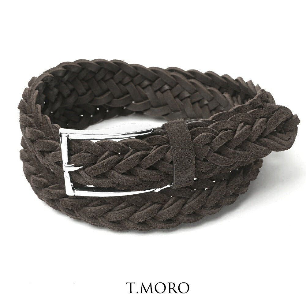 サドラーズ Saddler's スエードメッシュベルト 【3.0cm幅】 G256 ブラック ダークブラウン【メンズ ベルト ビジネス イタリア】