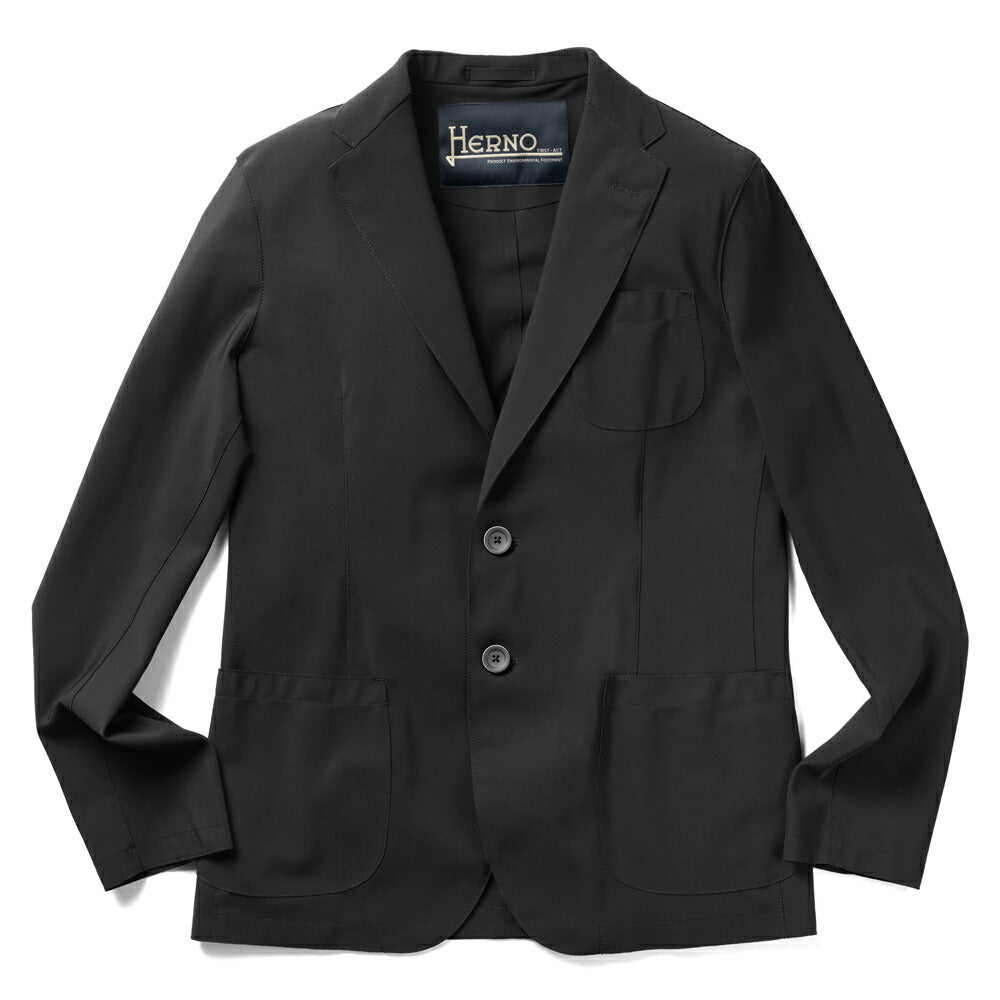 ヘルノ HERNO ジャケット ストレッチ ナイロン GA000157U ブラック ネイビー テーラードジャケット メンズ テーラージャケット 洗える スリム ビジネスジャケット カジュアル ビジネス カジュアルジャケット メンズジャケット 男性 ライトアウター イタリア