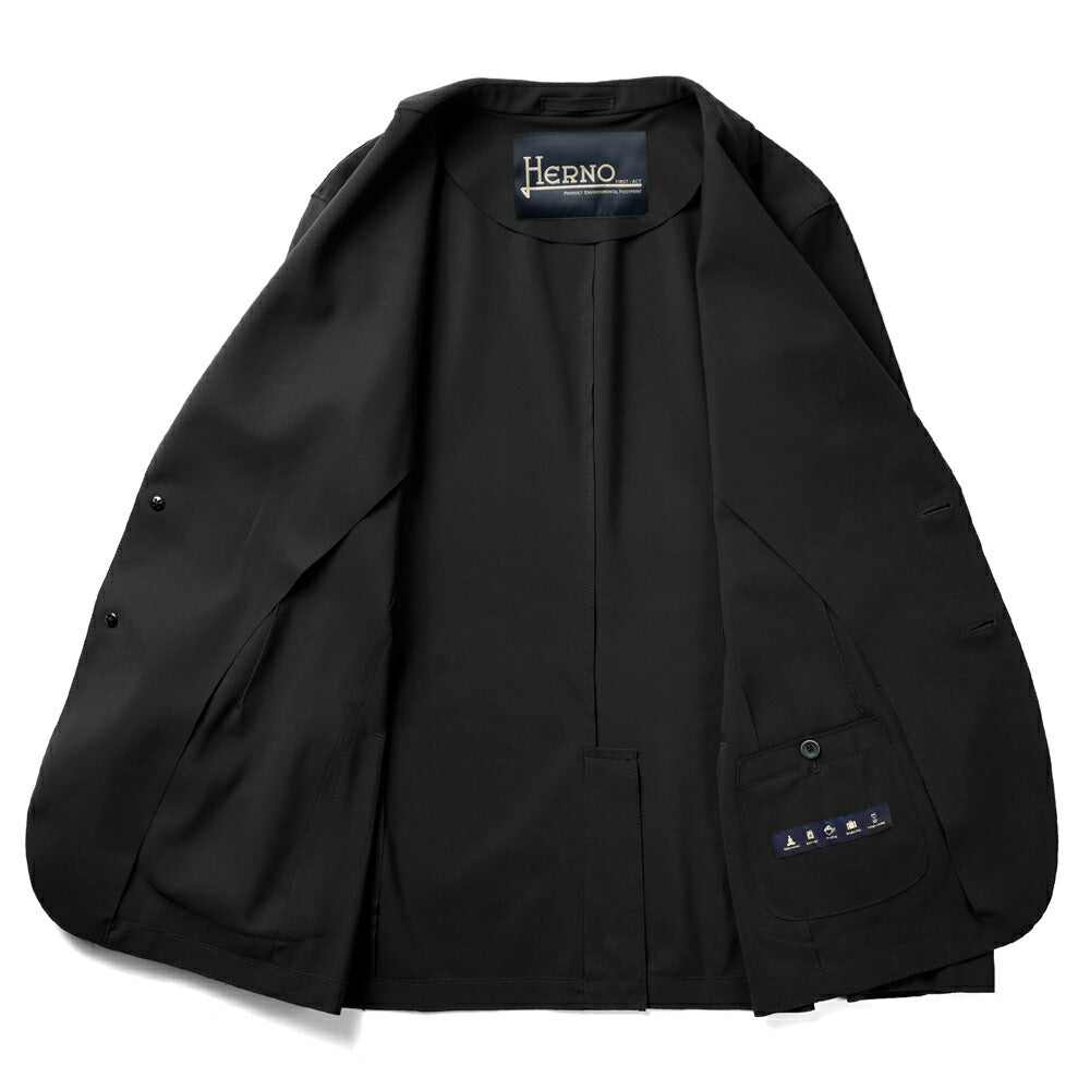 ヘルノ HERNO ジャケット ストレッチ ナイロン GA000157U ブラック ネイビー テーラードジャケット メンズ テーラージャケット 洗える スリム ビジネスジャケット カジュアル ビジネス カジュアルジャケット メンズジャケット 男性 ライトアウター イタリア