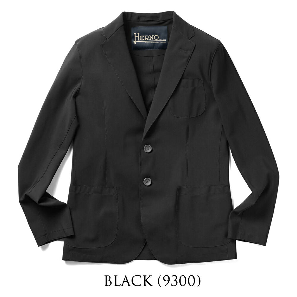 ヘルノ HERNO ジャケット ストレッチ ナイロン GA000157U ブラック ネイビー テーラードジャケット メンズ テーラージャケット 洗える スリム ビジネスジャケット カジュアル ビジネス カジュアルジャケット メンズジャケット 男性 ライトアウター イタリア