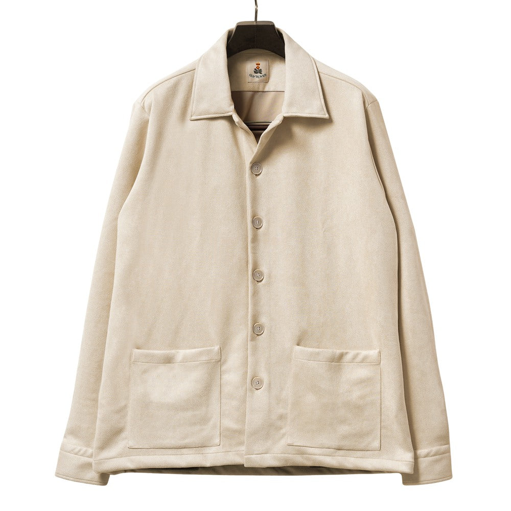 ギローバー GUY ROVER カバーオール 3590GR401 552607 フェイクスエード ベージュ ブラウン ネイビー ブラック シャツジャケット ストレッチ イタリア メンズ シャツ ヴィンテージ