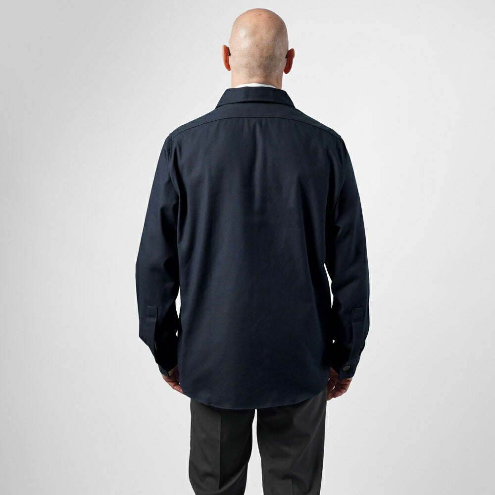 ギローバー GUY ROVER ミリタリーシャツ シャツジャケット 3850GR654L 551601 ファティーグジャケット コットン オフホワイト ネイビー ミリタリーシャツ  ミリタリージャケット イタリア メンズ シャツ ミリタリー ヴィンテージ