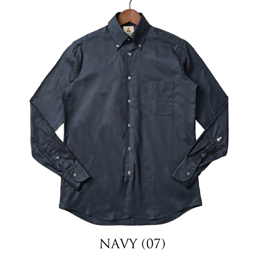 ギローバー GUY ROVER ボタンダウンシャツ 長袖 3950GR657 205 552103 リラックスフィット オックスフォード コットン ホワイト ブラック ネイビー ブルー シャツ イタリア メンズ 長袖 ドレス カジュアル 無地