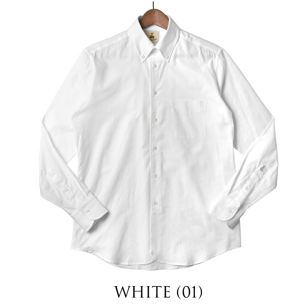 ギローバー GUY ROVER ボタンダウンシャツ 長袖 3950GR657 205 552103 リラックスフィット オックスフォード コットン ホワイト ブラック ネイビー ブルー シャツ イタリア メンズ 長袖 ドレス カジュアル 無地
