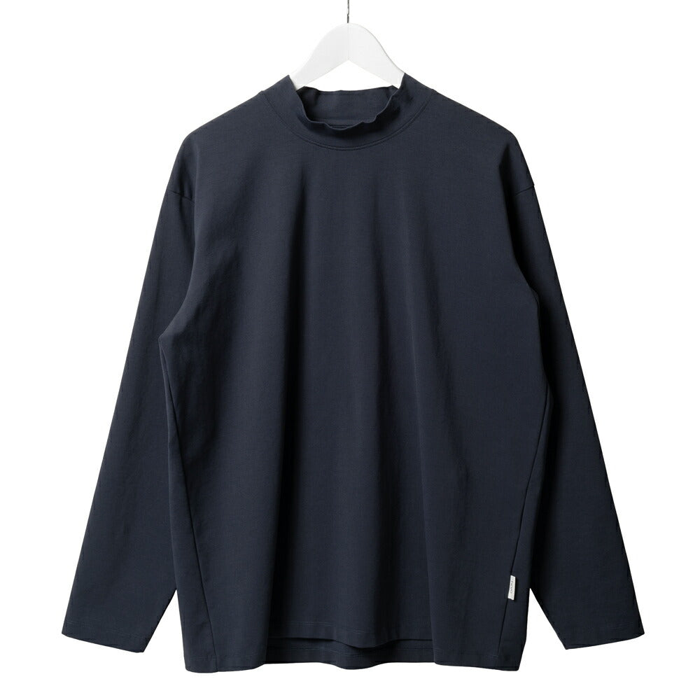 イーヴォ HEVO モックネック長袖Tシャツ オーバーサイズ MONACIZZO ホワイト ブラック ネイビー