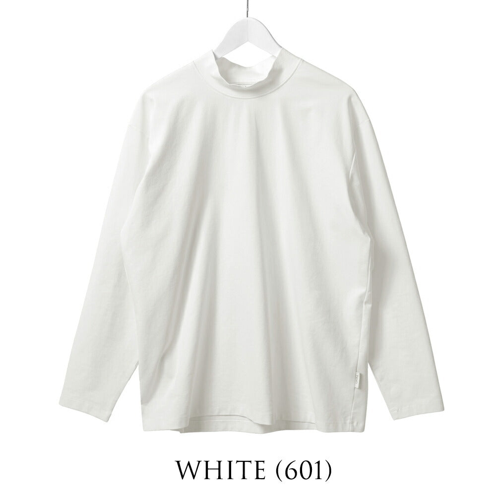 イーヴォ HEVO モックネック長袖Tシャツ オーバーサイズ MONACIZZO ホワイト ブラック ネイビー