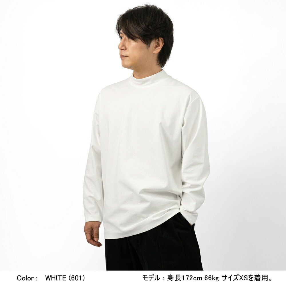 イーヴォ HEVO モックネック長袖Tシャツ オーバーサイズ MONACIZZO ホワイト ブラック ネイビー