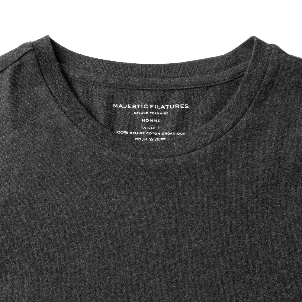 マジェスティック フィラチュール MAJESTIC FILATURES Tシャツ クルーネック HTS022 ネイビー ホワイト グレー ブラック メンズ 半袖 夏 無地 ストレッチ 紺 白  黒【ゆうパケット発送】