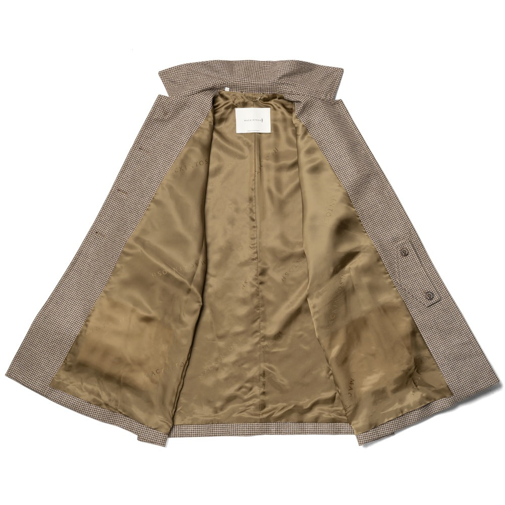 マッキントッシュ MACKINTOSH コート HUMBIE METAL BUTTON レディース ハンビー ウール カジュアル 千鳥柄 千鳥格子 ハウンドドゥース チェック ステンカラーコート バルカラーコート ブラック ブラウン ベージュ 秋 冬 シンプル ミドル丈 金ボタン メタルボタン ブランド