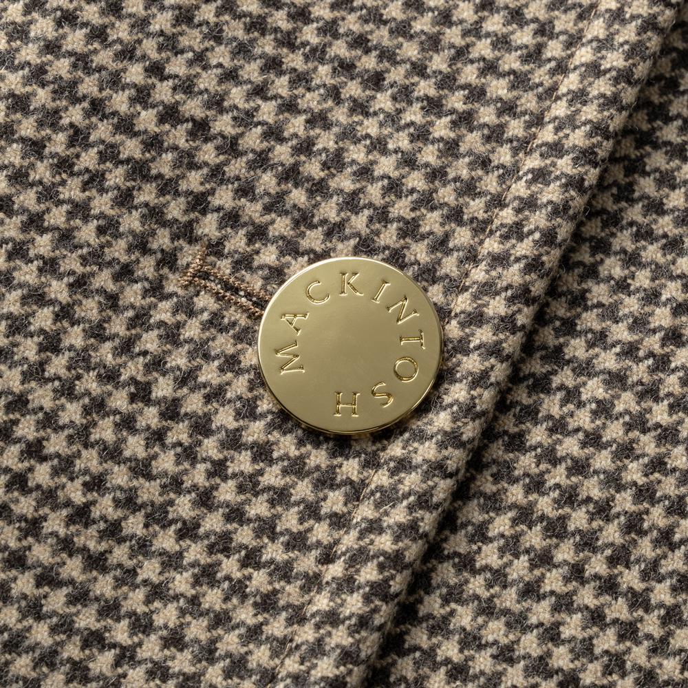 マッキントッシュ MACKINTOSH コート HUMBIE METAL BUTTON レディース ハンビー ウール カジュアル 千鳥柄 千鳥格子 ハウンドドゥース チェック ステンカラーコート バルカラーコート ブラック ブラウン ベージュ 秋 冬 シンプル ミドル丈 金ボタン メタルボタン ブランド