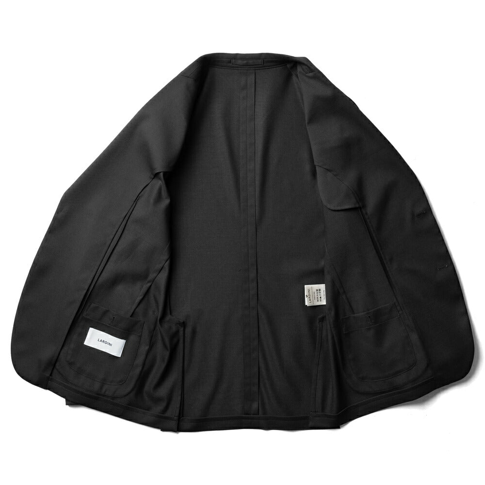 ラルディーニ LARDINI スーツ IV148E-IVEL63703 ジャケット 1プリーツパンツ EASY WEAR 高機能 ウール ストレッチウール ブラック ネイビー グレー オールシーズン メンズ セット セットアップ ブランド フォーマル 開き見せ  サイドベンツ 高級 クラシコ イタリア