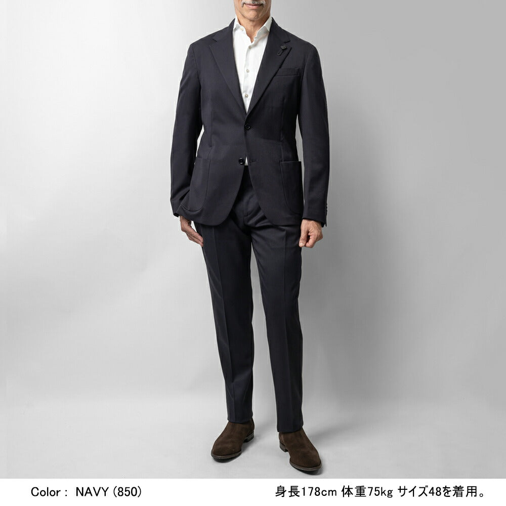 ラルディーニ LARDINI スーツ IV148E-IVEL63703 ジャケット 1プリーツパンツ EASY WEAR 高機能 ウール ストレッチウール ブラック ネイビー グレー オールシーズン メンズ セット セットアップ ブランド フォーマル 開き見せ  サイドベンツ 高級 クラシコ イタリア