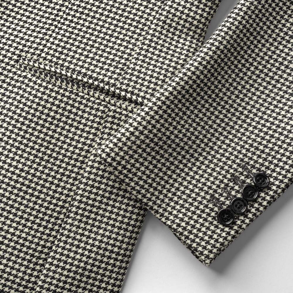 【返品不可】ラルディーニ LARDINI ジャケット 千鳥柄 IV5802E-IVSF63501 シングル テーラードジャケット ハウンドトゥース 24秋冬 メンズ ビジネス ブランド ライトツイード ノッチドラペル 2ボタン ホワイト ブラック サイドベンツ 高級 クラシコ イタリア