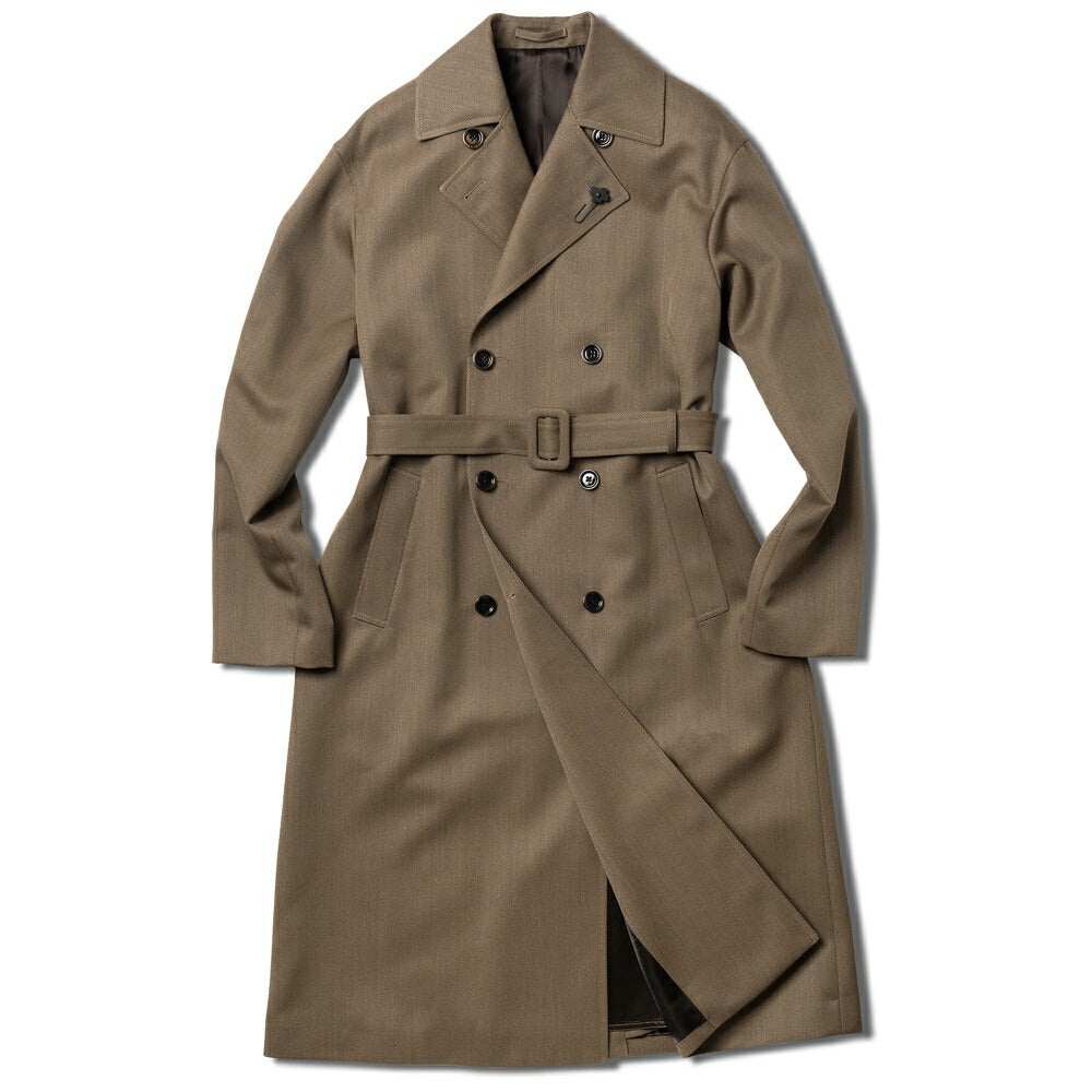 ラルディーニ LARDINI ロングトレンチコート IVADRIEL-IVAM63553 420 ウール カーキ 24AW 24秋冬 トレンチコート ロング ロングコート ミリタリーコート メンズ ツイル ビジネス ブランド 高級 クラシコ イタリア インポート