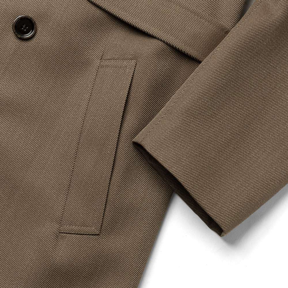 ラルディーニ LARDINI ロングトレンチコート IVADRIEL-IVAM63553 420 ウール カーキ 24AW 24秋冬 トレンチコート ロング ロングコート ミリタリーコート メンズ ツイル ビジネス ブランド 高級 クラシコ イタリア インポート