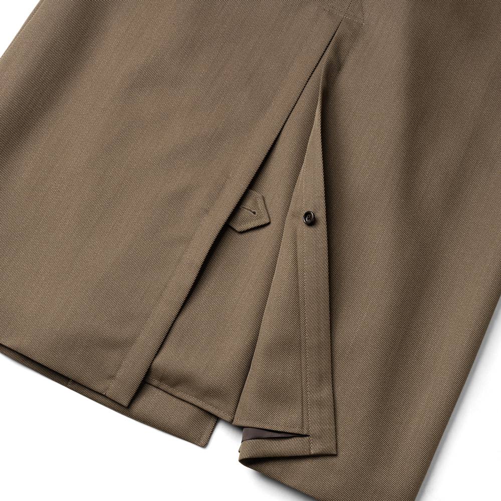 ラルディーニ LARDINI ロングトレンチコート IVADRIEL-IVAM63553 420 ウール カーキ 24AW 24秋冬 トレンチコート ロング ロングコート ミリタリーコート メンズ ツイル ビジネス ブランド 高級 クラシコ イタリア インポート