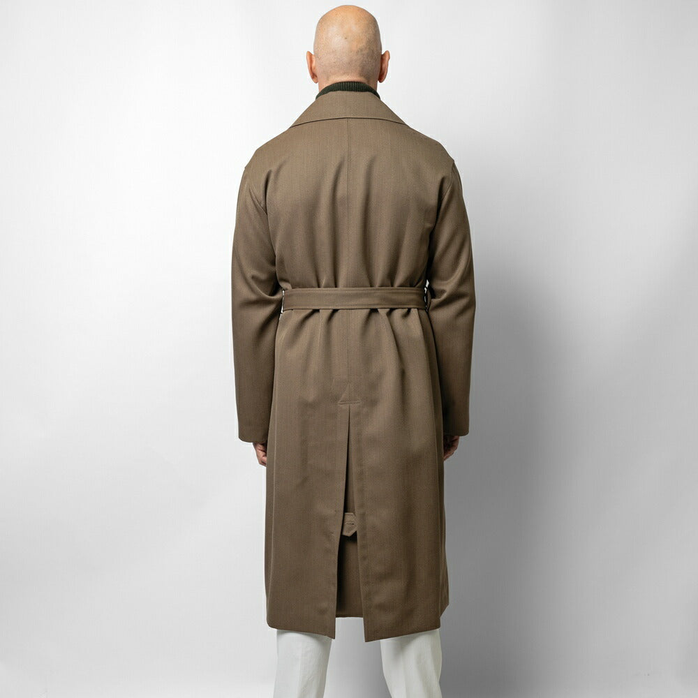 ラルディーニ LARDINI ロングトレンチコート IVADRIEL-IVAM63553 420 ウール カーキ 24AW 24秋冬 トレンチコート ロング ロングコート ミリタリーコート メンズ ツイル ビジネス ブランド 高級 クラシコ イタリア インポート