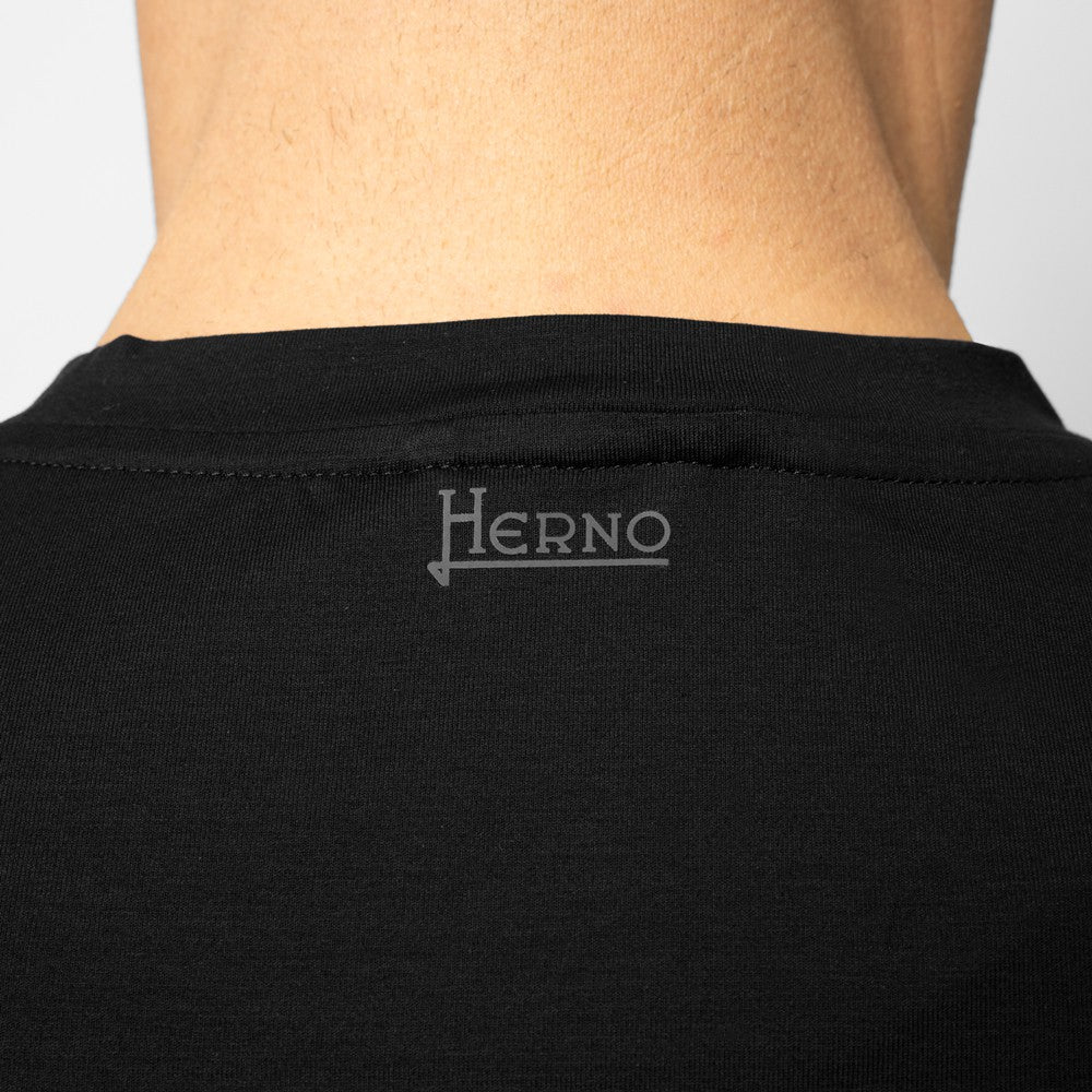【返品不可】ヘルノ HERNO コットンTシャツ クルーネック JG000168U ブラック ネイビー ホワイト 半袖 Tシャツ 黒T 白T シャツ 紺 メンズ 高級Tシャツ インナー カットソー 無地Tシャツ ストレッ ハイブランドTシャツ ハイブランド カジュアル イタリア 夏