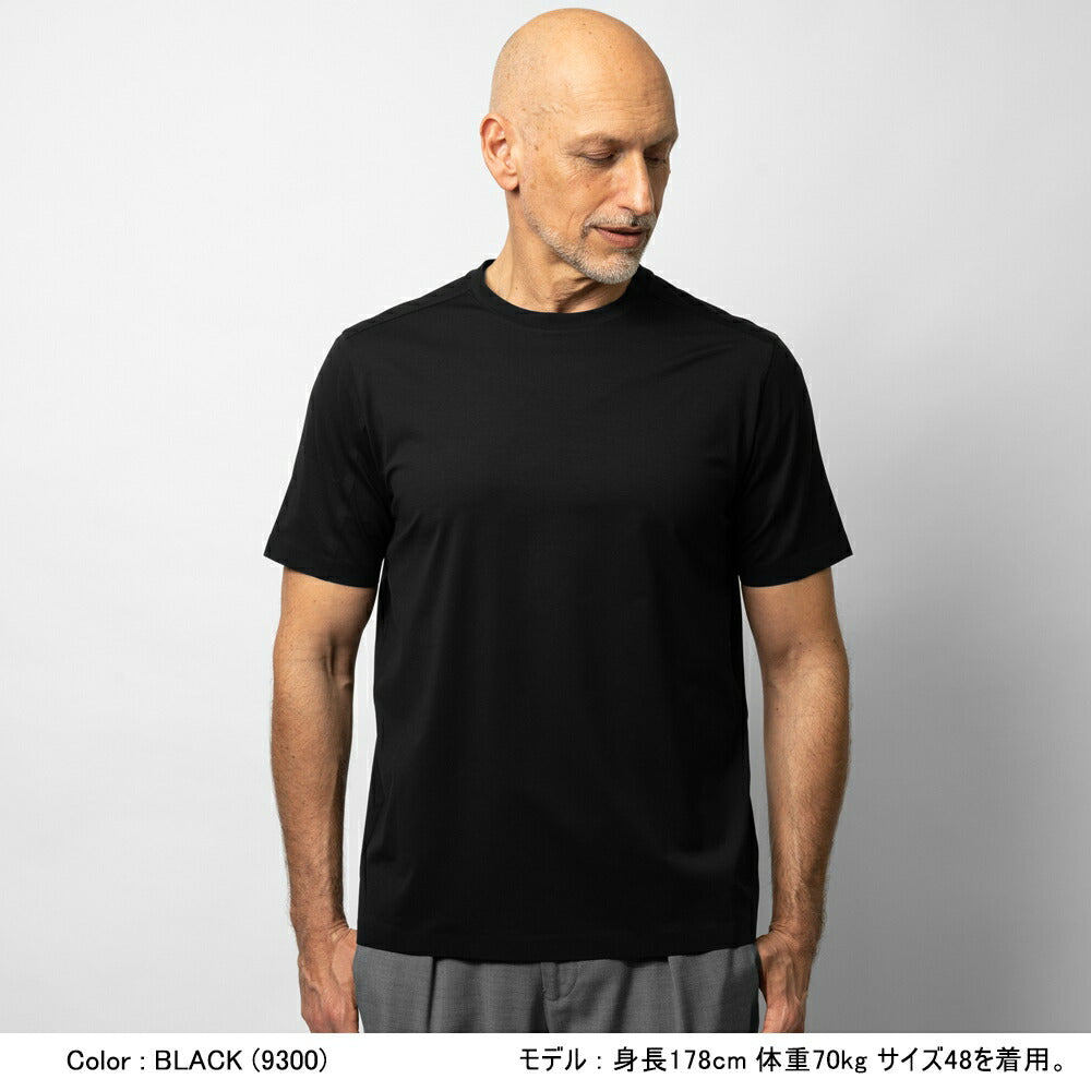 【返品不可】ヘルノ HERNO コットンTシャツ クルーネック JG000168U ブラック ネイビー ホワイト 半袖 Tシャツ 黒T 白T シャツ 紺 メンズ 高級Tシャツ インナー カットソー 無地Tシャツ ストレッ ハイブランドTシャツ ハイブランド カジュアル イタリア 夏