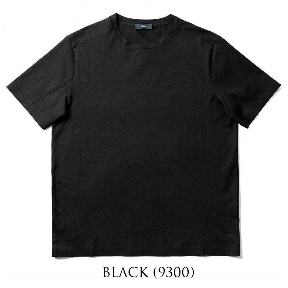 【返品不可】ヘルノ HERNO コットンTシャツ クルーネック JG000168U ブラック ネイビー ホワイト 半袖 Tシャツ 黒T 白T シャツ 紺 メンズ 高級Tシャツ インナー カットソー 無地Tシャツ ストレッ ハイブランドTシャツ ハイブランド カジュアル イタリア 夏