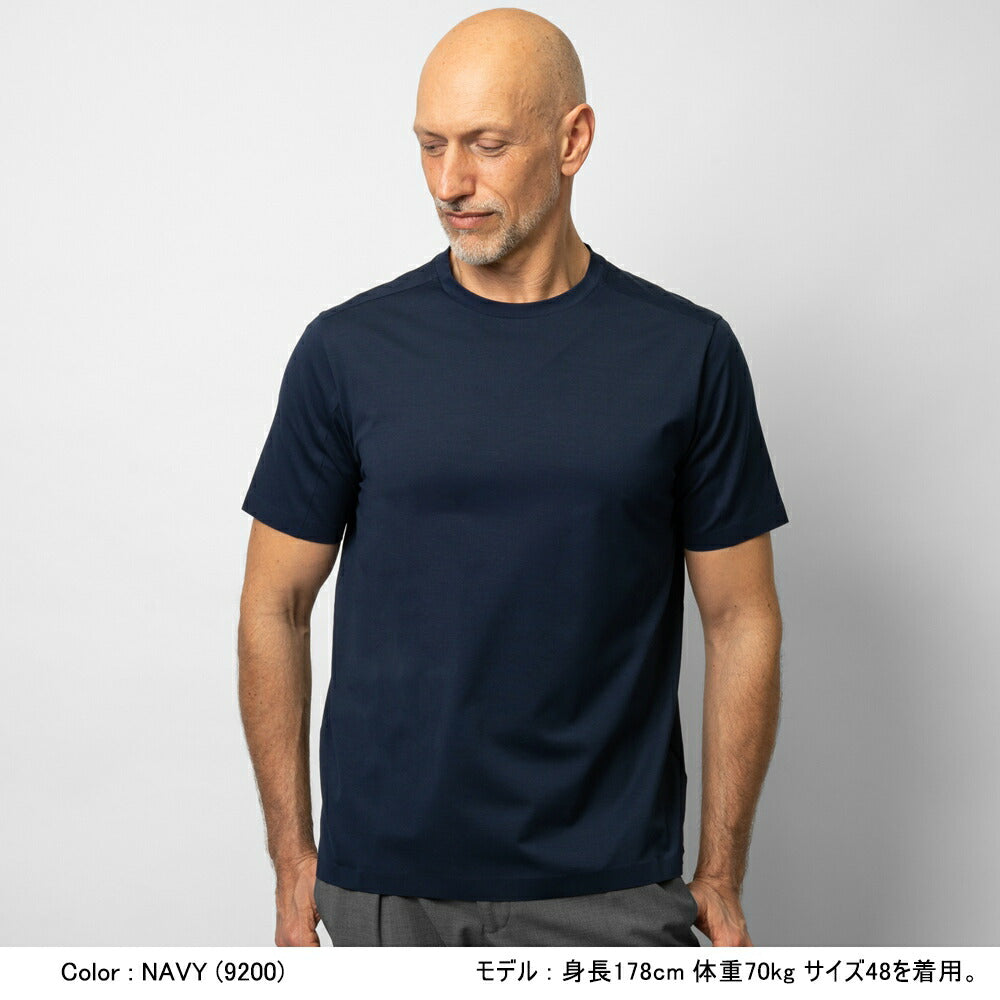 【返品不可】ヘルノ HERNO コットンTシャツ クルーネック JG000168U ブラック ネイビー ホワイト 半袖 Tシャツ 黒T 白T シャツ 紺 メンズ 高級Tシャツ インナー カットソー 無地Tシャツ ストレッ ハイブランドTシャツ ハイブランド カジュアル イタリア 夏