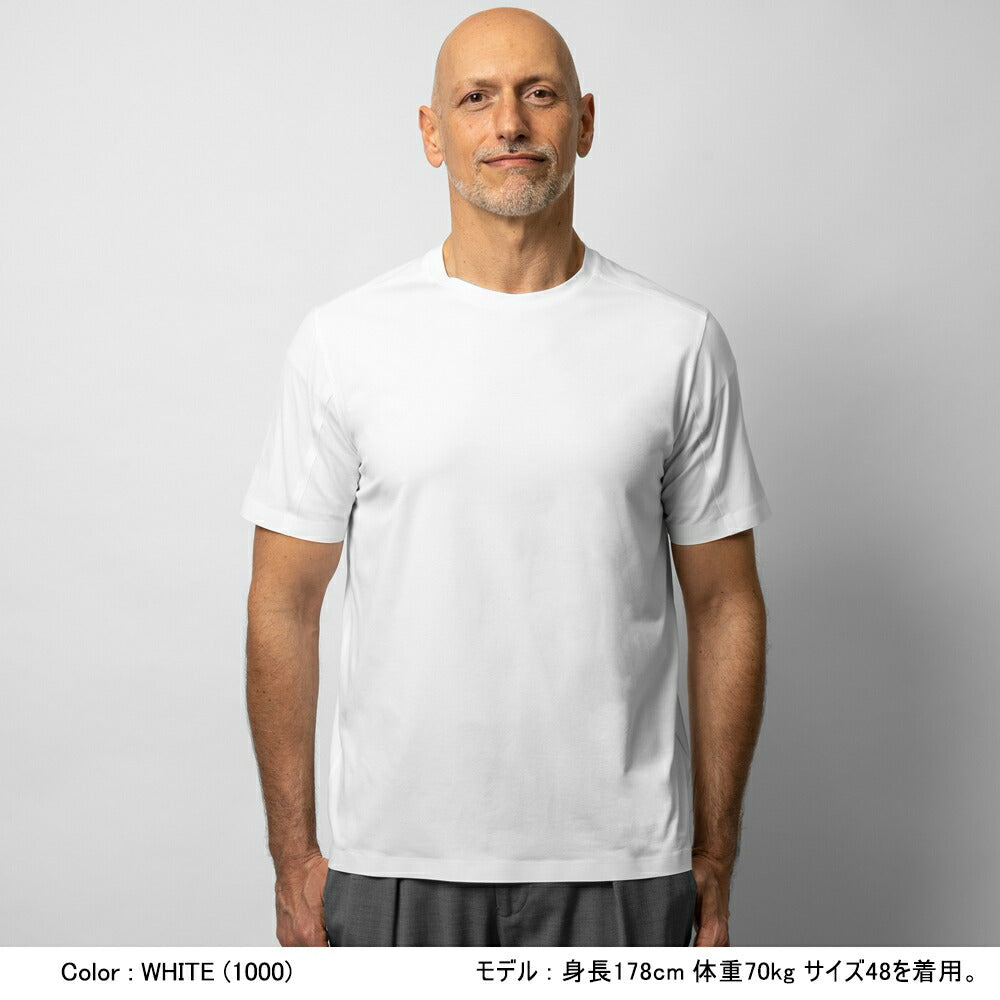 【返品不可】ヘルノ HERNO コットンTシャツ クルーネック JG000168U ブラック ネイビー ホワイト 半袖 Tシャツ 黒T 白T シャツ 紺 メンズ 高級Tシャツ インナー カットソー 無地Tシャツ ストレッ ハイブランドTシャツ ハイブランド カジュアル イタリア 夏