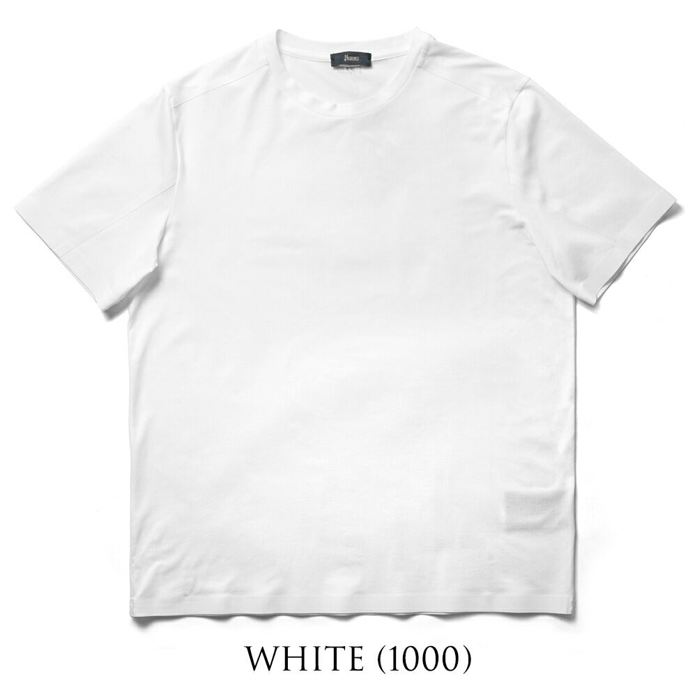 【返品不可】ヘルノ HERNO コットンTシャツ クルーネック JG000168U ブラック ネイビー ホワイト 半袖 Tシャツ 黒T 白T シャツ 紺 メンズ 高級Tシャツ インナー カットソー 無地Tシャツ ストレッ ハイブランドTシャツ ハイブランド カジュアル イタリア 夏
