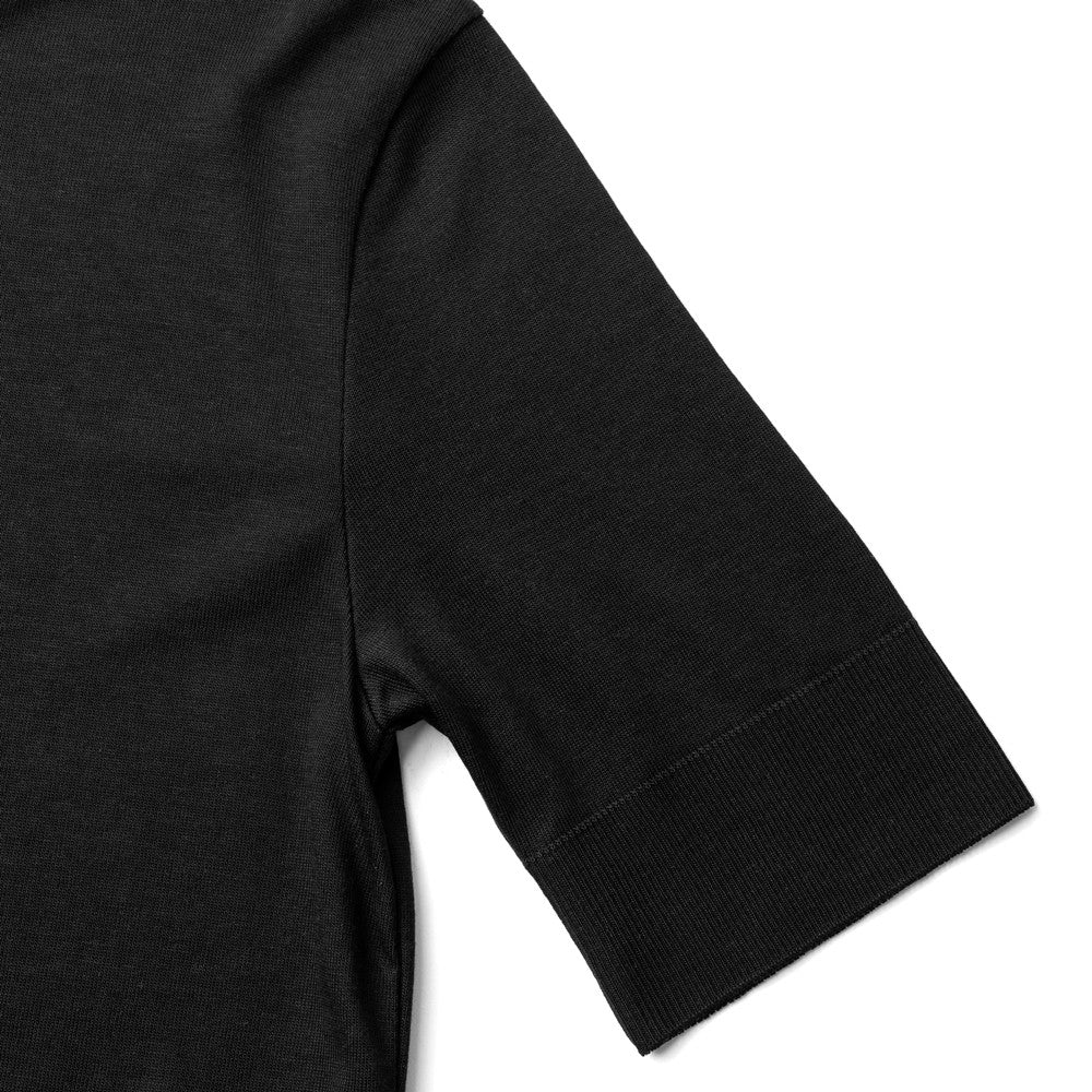 【返品不可】ヘルノ HERNO ニットTシャツ JG000223D レディース クルーネック Tシャツ ブラック ホワイト きれいめ 半袖 白 黒 無地 スリム ブランド 春 夏 コットンジャージー リヨセル コットン ストレッチ