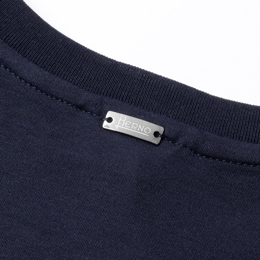 ヘルノ HERNO Tシャツ クルーネック JG00023UR ネイビー カーキ リゾートライン メンズ Tシャツ イタリア カットソー 高級Tシャツ ハイブランド 半袖