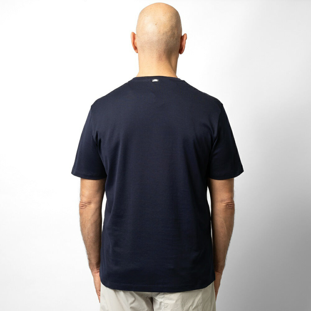 ヘルノ HERNO Tシャツ クルーネック JG00023UR ネイビー カーキ リゾートライン メンズ Tシャツ イタリア カットソー 高級Tシャツ ハイブランド 半袖