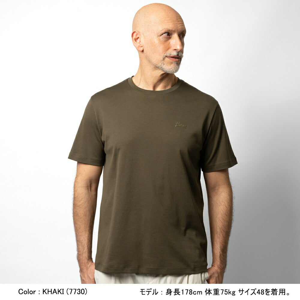 ヘルノ HERNO Tシャツ クルーネック JG00023UR ネイビー カーキ リゾートライン メンズ Tシャツ イタリア カットソー 高級Tシャツ ハイブランド 半袖