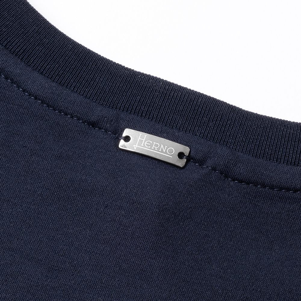 ヘルノ HERNO Tシャツ クルーネック JG00027UR ネイビー カーキ ポケット付き リゾートライン メンズ Tシャツ イタリア カットソー 高級Tシャツ ハイブランド 半袖