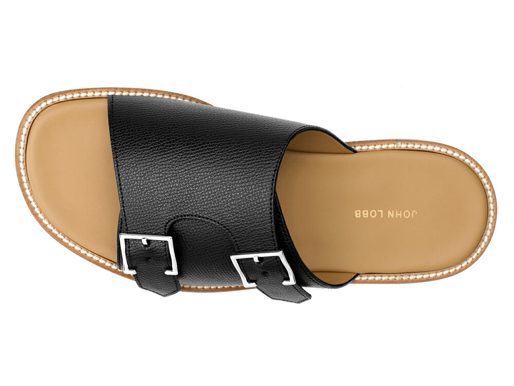 ジョンロブ JOHN LOBB レザーサンダル BEACON PD ダブルモンク シボ革 ブラック ワイズE ラスト1712 メンズ サンダル 夏 本革 ブランド