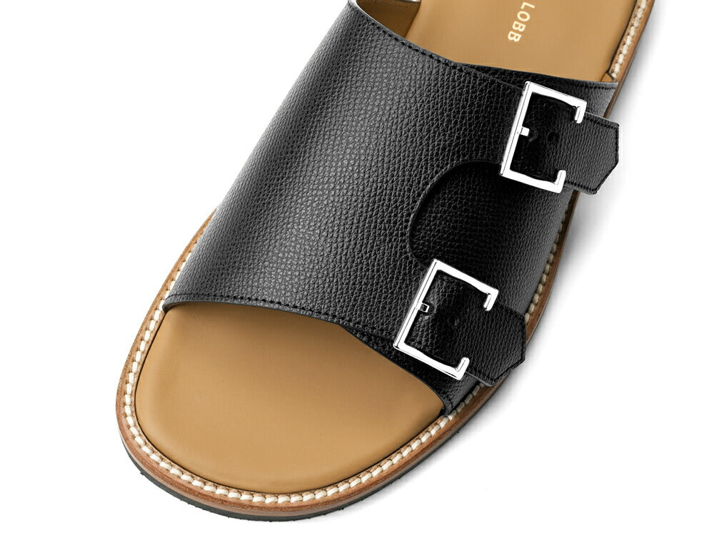 ジョンロブ JOHN LOBB レザーサンダル BEACON PD ダブルモンク シボ革 ブラック ワイズE ラスト1712 メンズ サンダル 夏 本革 ブランド