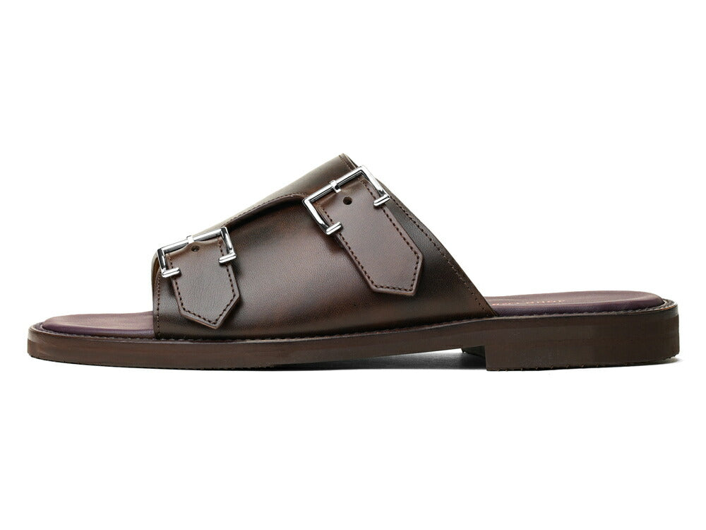 ジョンロブ JOHN LOBB レザーサンダル BEACON PD ダブルモンク ダークブラウン ワイズE ラスト1712 メンズ サンダル 夏 本革 ブランド