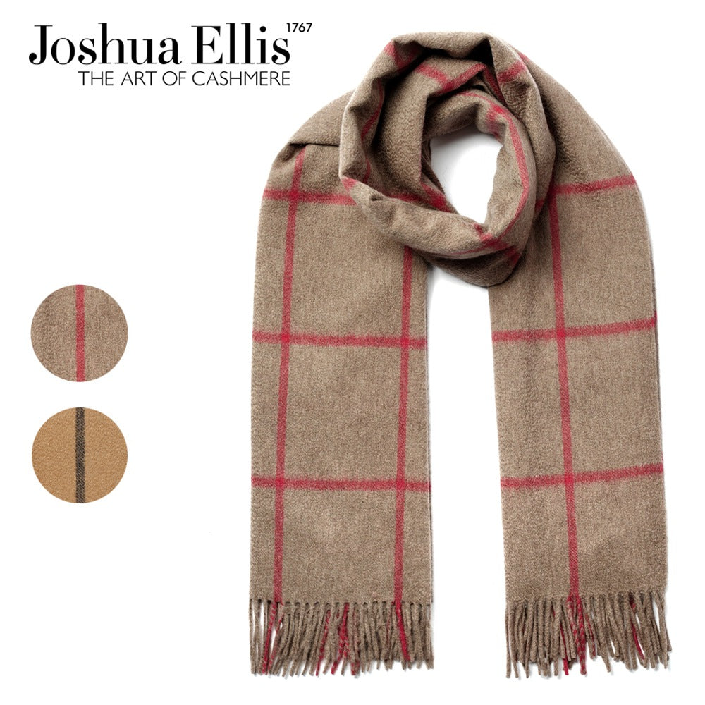 ジョシュアエリス JOSHUA ELLIS カシミア 大判 ストール マフラー 高級 ブランド カシミアマフラー カシミアストール 大判ストール チェック ウインドウペン チェック柄マフラー チェックマフラー ビジネス カシミア100% カシミヤ メンズ レディース プレゼント